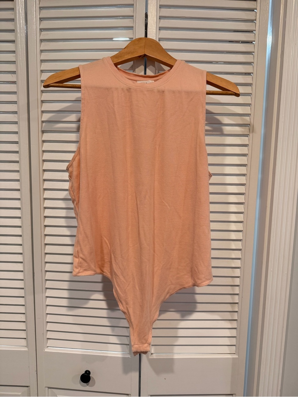 knix Peach Crewneck Sleeveless Bodysuit